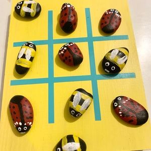 (3 for $20)Handmade Pine Tic Tac Toe Game
